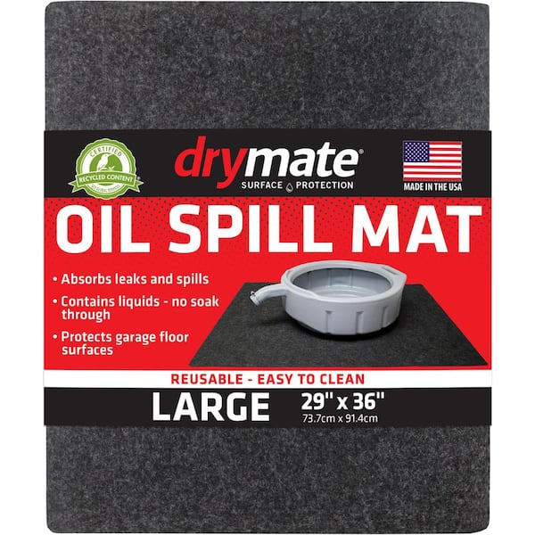 Drymate 3 ft. W x 2 ft. 5 in. L Charcoal Gray Commercial/Residential Polyester Garage Flooring