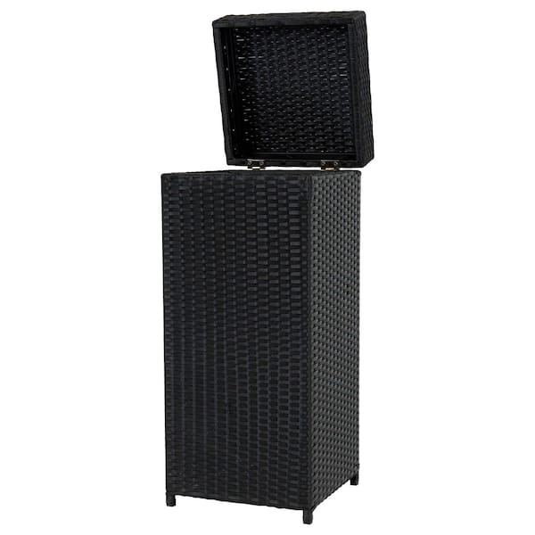 Sunnydaze Outdoor 14 in. W x 14 in. D x 31.5 in. H Black