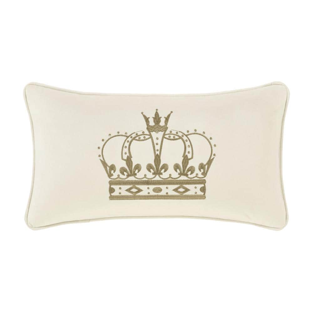 Toul House Crown Ivory Polyester Crown Boudoir 15 x 20 in.