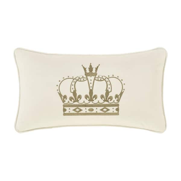 Unbranded Toul House Crown Ivory Polyester Crown Boudoir 15 x 20 in.