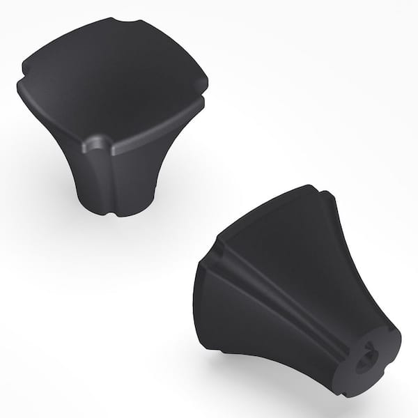 HICKORY HARDWARE Veranda 1-1/8 in. Diameter Matte Black Cabinet Knob (10-Pack)