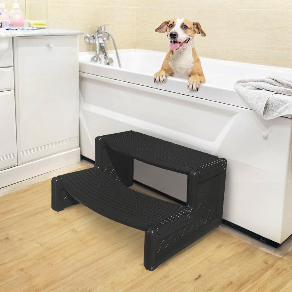 Black Resin 2-Step Spa and Hot Tub Stairs