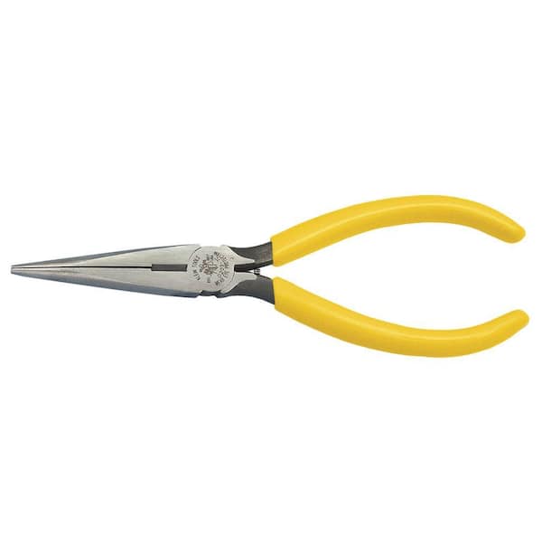 Klein Tools 7 in. Standard Long Nose Side Cutting Pliers with Spring