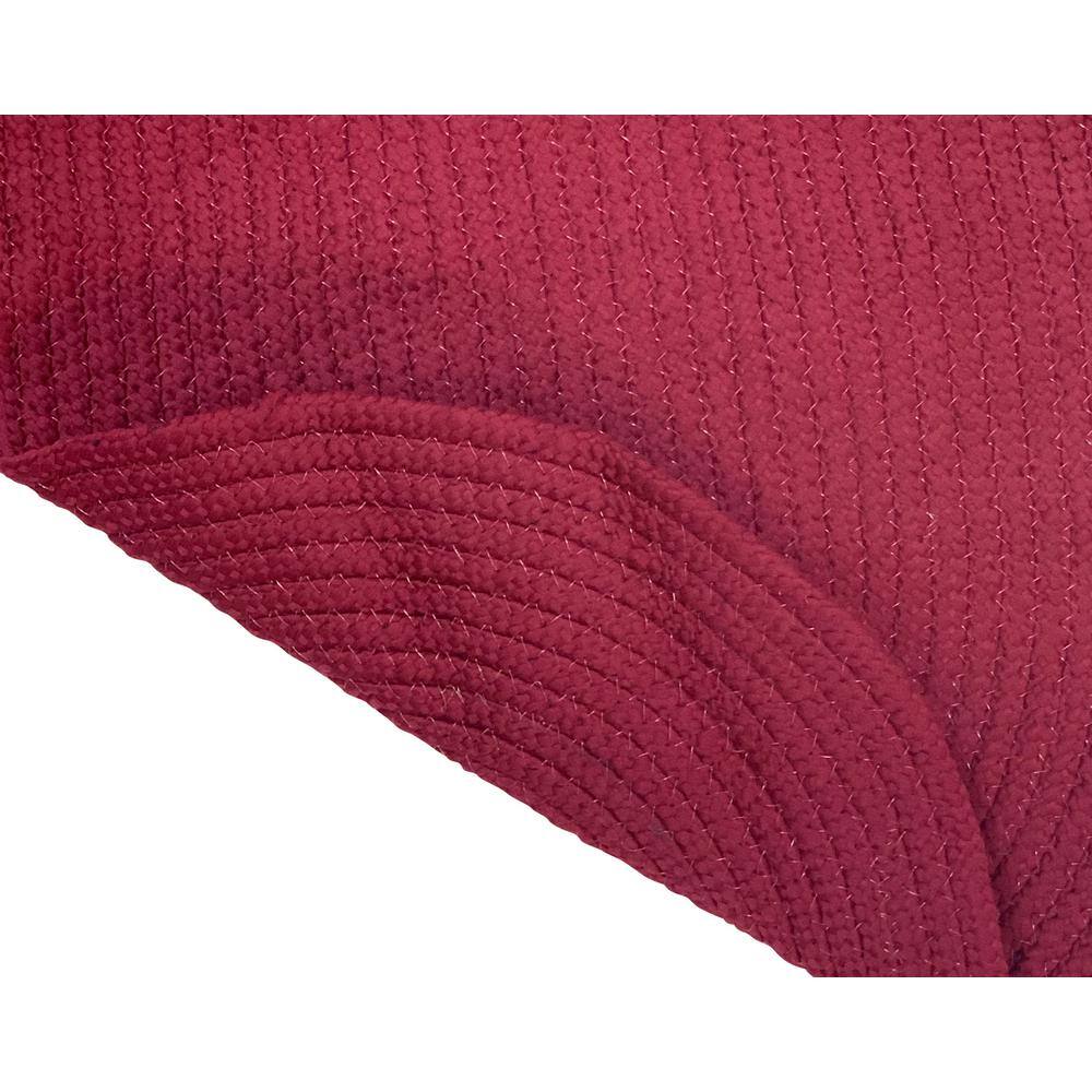 Burgundy Oval Braided Synthetic Reversible Rug 20" x 30"