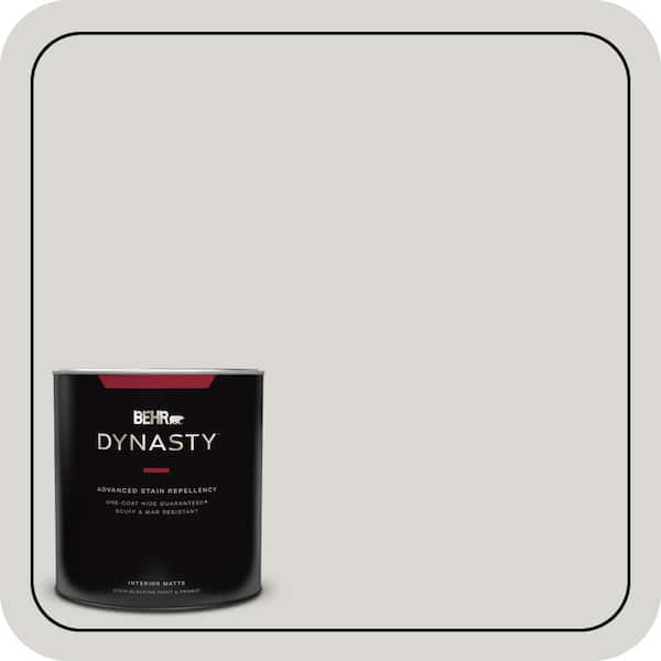 BEHR DYNASTY 1 qt. #N360-1 Seagull Gray Matte Interior Stain-Blocking Paint & Primer