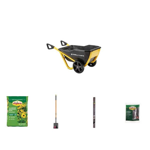7 cu. ft. Cart, 1 cu. ft. Soil, 47 in. Shovel, 4 ft. x 50 ft. Fabric, 3.5 in. Staples (25-pk)