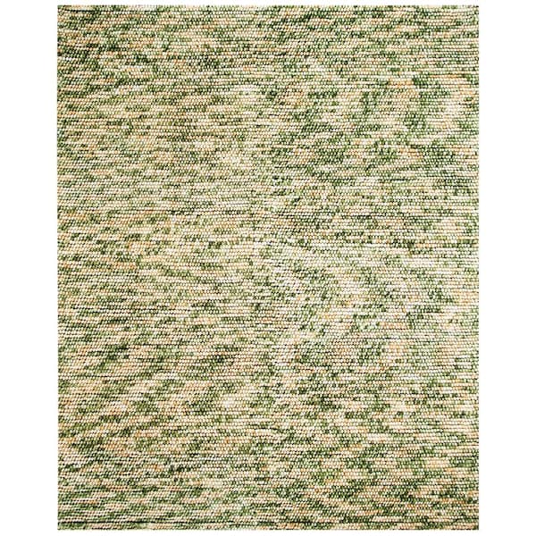 Natura 9 ft. x 12 ft. Yellow/Green Solid Color Area Rug