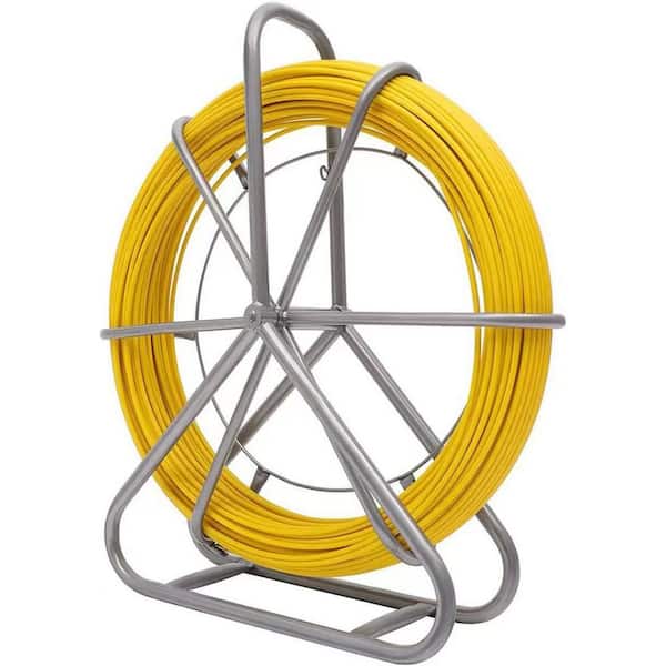 426 ft. Fiberglass Wire Cable Puller Fish Tape with Durable Stand High Bending Level Easy Carry for Electrical Conduit