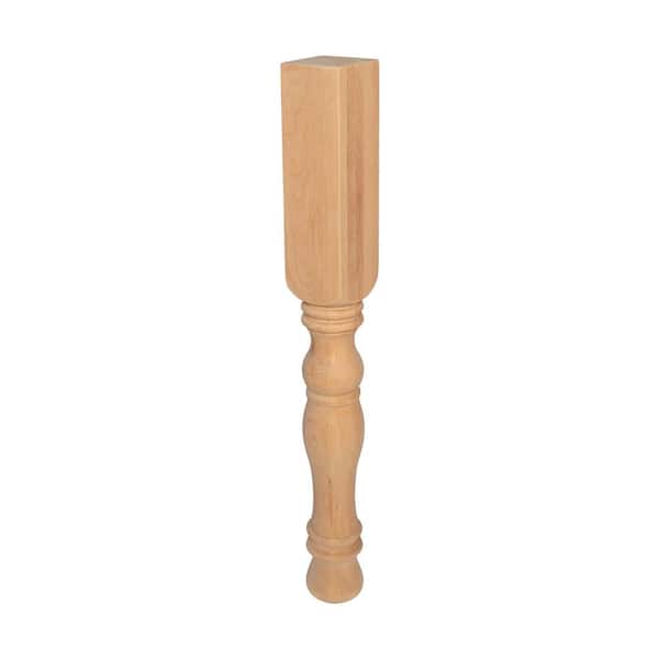 American Pro Decor 34-1/2 in. x 4 in. Unfinished North American Solid Cherry Kitchen Island Leg