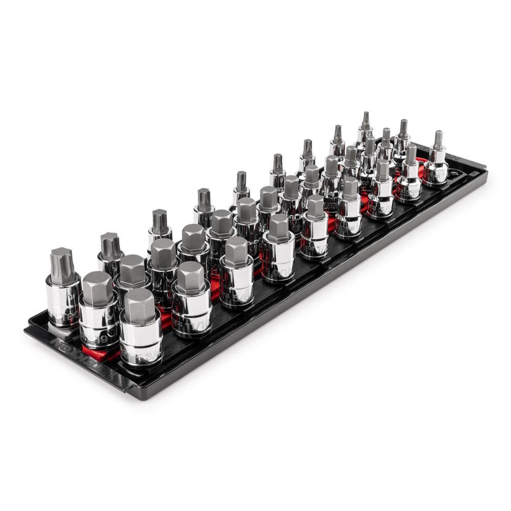 1/2 Inch Drive Hex/Torx Bit Socket Set with Rails and Tray, 32-Piece (1/4-3/4 in., 6-19 mm, T30-T80) price history on PriceWatchPro