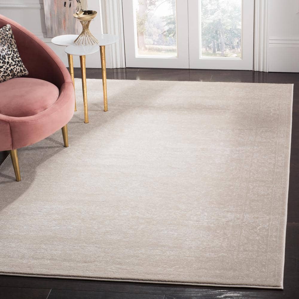 Carnegie Light Beige and Cream 3' x 5' Synthetic Area Rug
