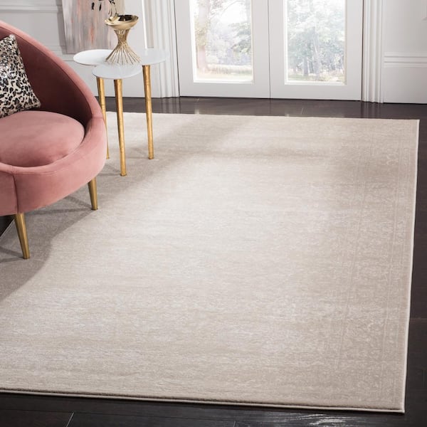 Carnegie Light Beige/Cream Doormat 3 ft. x 5 ft. Border Area Rug