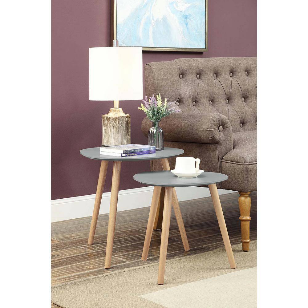 Oslo Gray and Light Oak Nesting End Tables