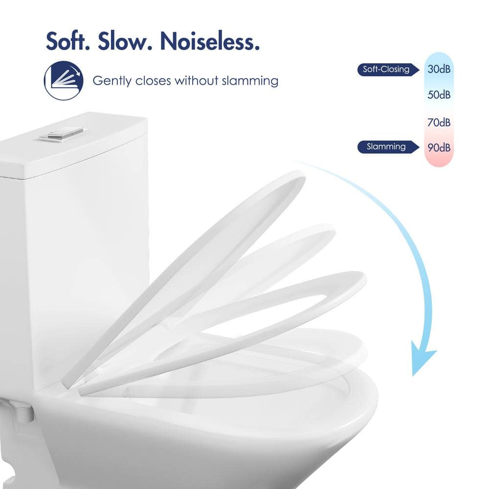 Naples White Dual Flush Compact Chair Height Elongated Toilet