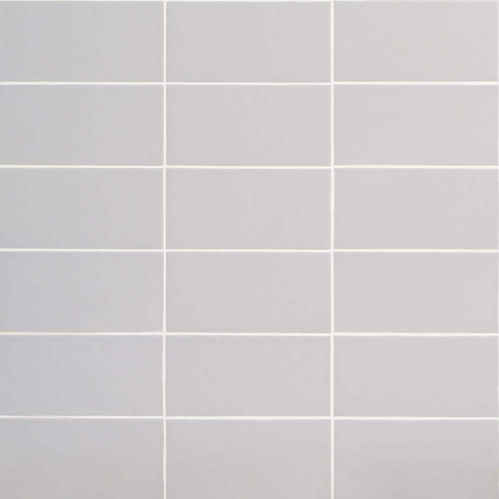 Tarin Gray Matte Ceramic 4" x 8" Subway Tile