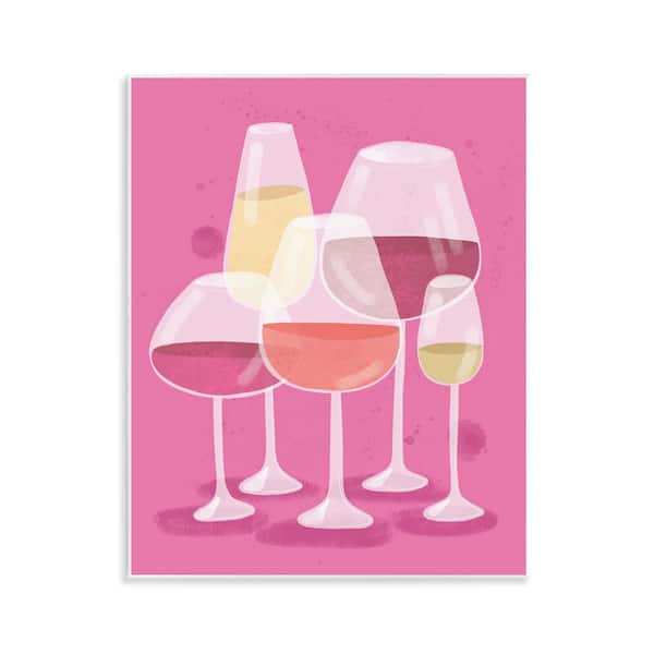Varied Wine Glasses by Kristina Hultkrantz Unframed Food Graphic Art Print 14 in. x 11 in.