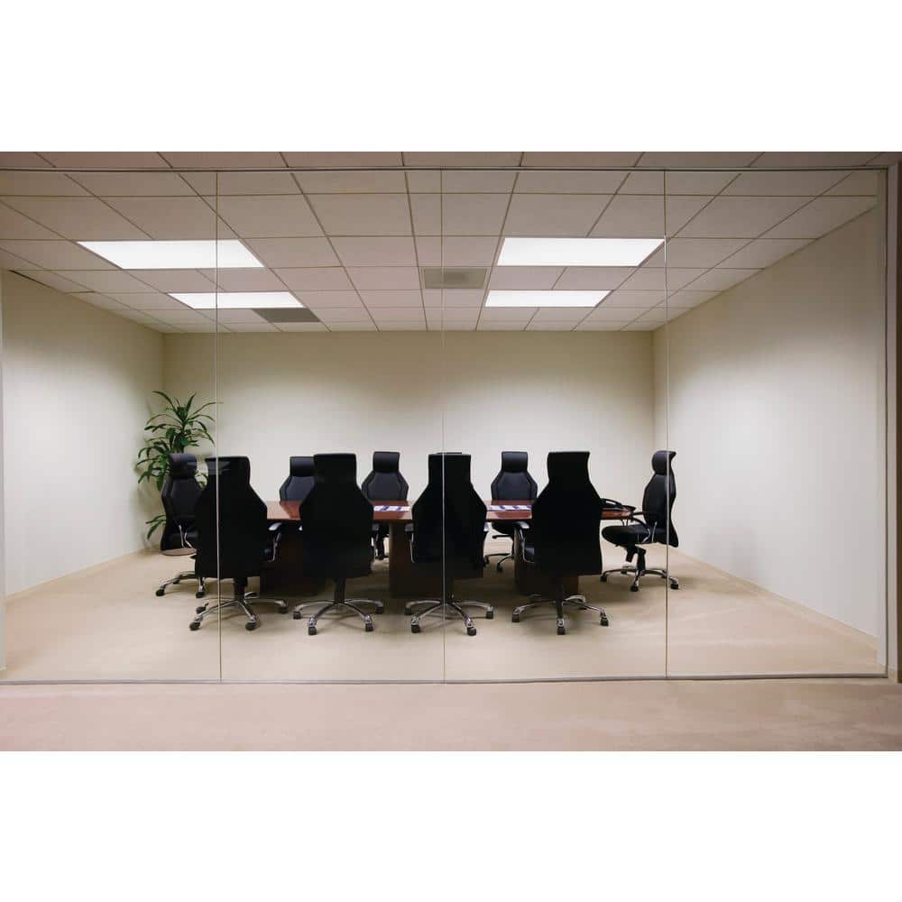 White Aluminum 2x4 LED Flat Panel Ceiling Light