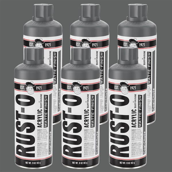 11 oz. Rust-O Matte Coal Chute Spray Paint (Case of 6)