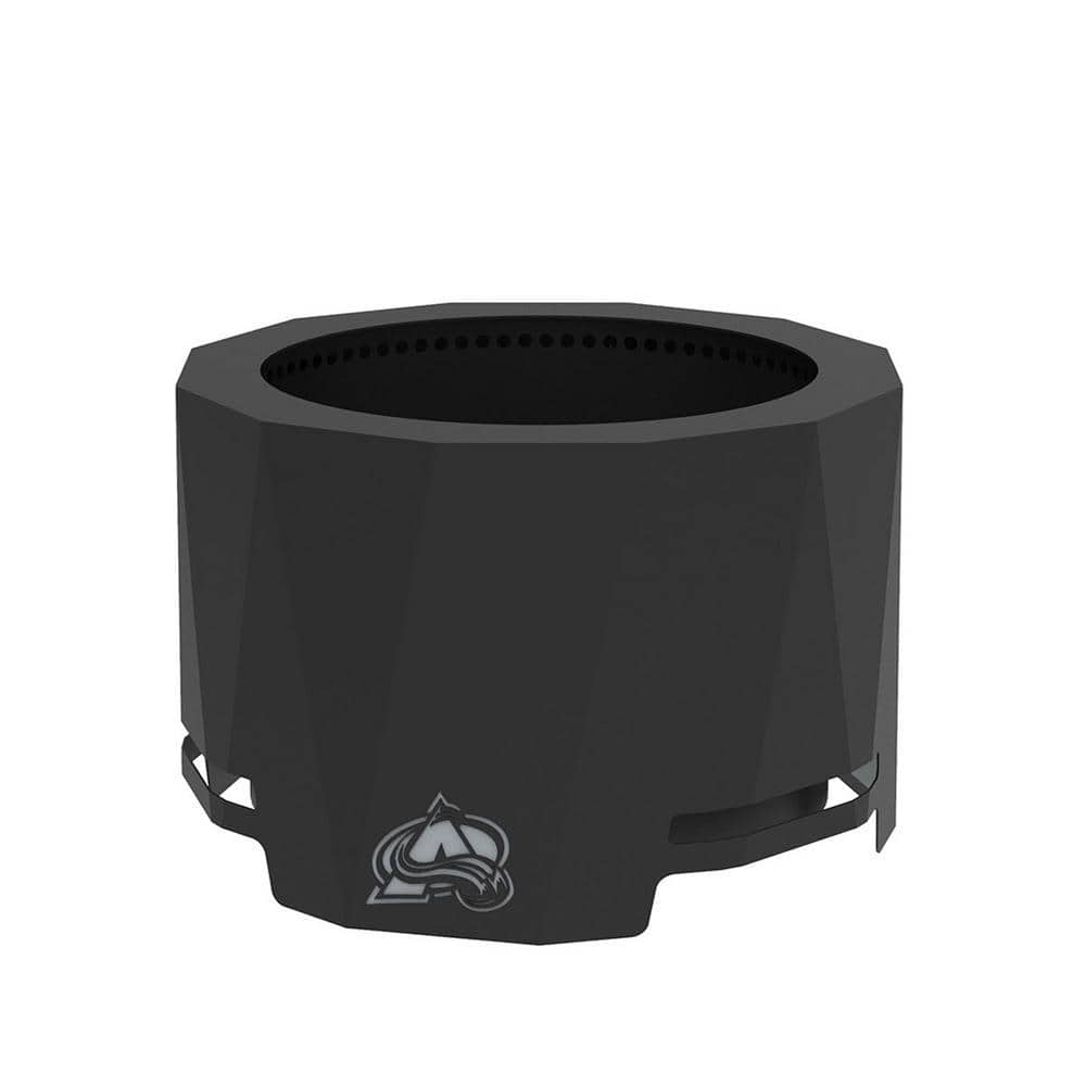 Colorado Avalanche Black Steel Smokeless Wood Pellet Fire Pit