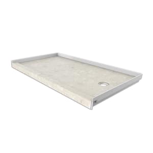 30 in. x 60 in. Single Threshold Shower Base with Right Hand Drain in Calabria