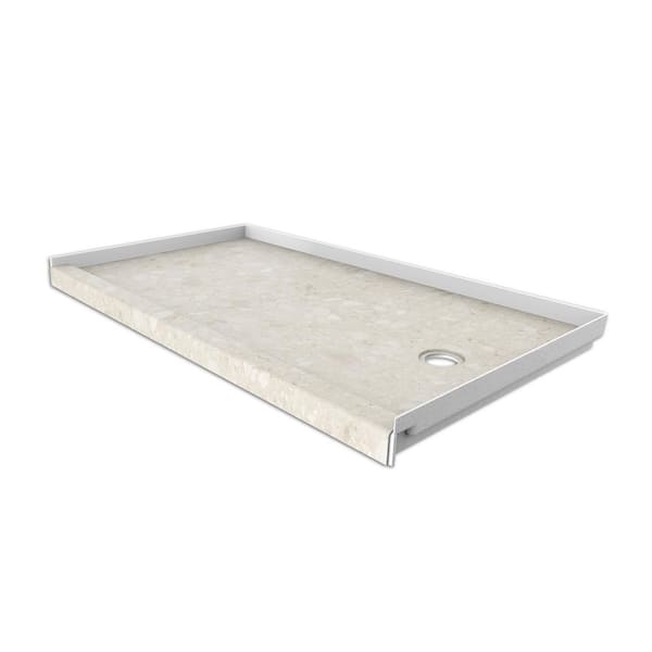 FlexStone 30 in. x 60 in. Single Threshold Shower Base with Right Hand Drain in Calabria