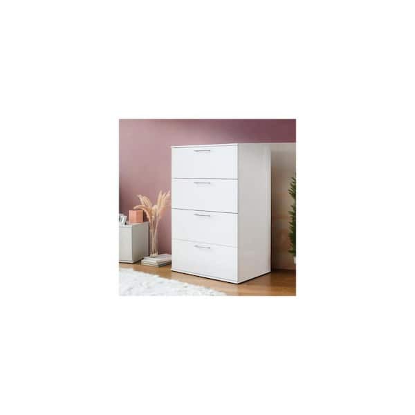 HOME IMPORTS EMPORIUM White 4 Drawers 31.4 In. Chest of Drawers