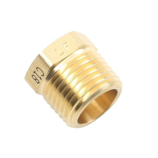 1/2 x 3/8-In Pipe Fittings Brass Hex Bushing -756110-0806 5 Pack Lead-Free 