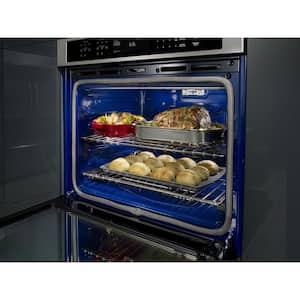 27 in. Double Electric Wall Oven Self-Cleaning with Convection in Stainless Steel