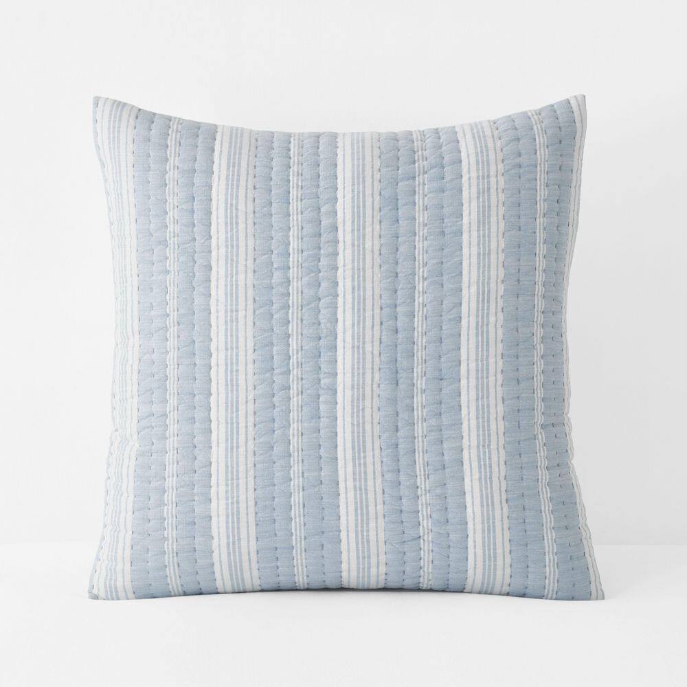 Company Cotton Stripe Blue Quilt Cotton Euro Sham price history on PriceWatchPro