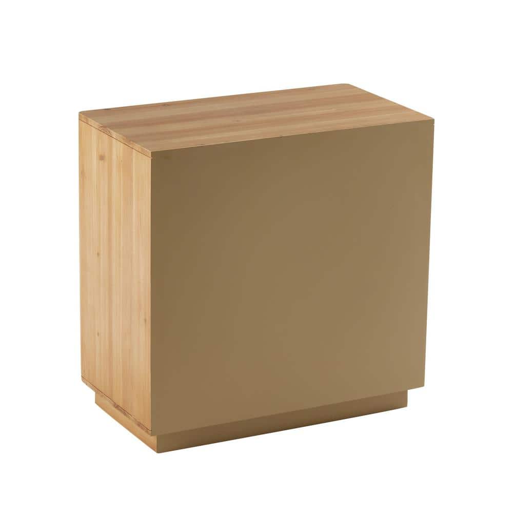 Natural Pine 3-Drawer Farmhouse Dresser with Vertical Wave Design
