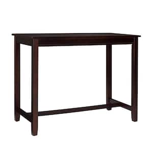 Concord Walnut Finish 47.25" x 23.75" x 36"H Counter Height Pub Table