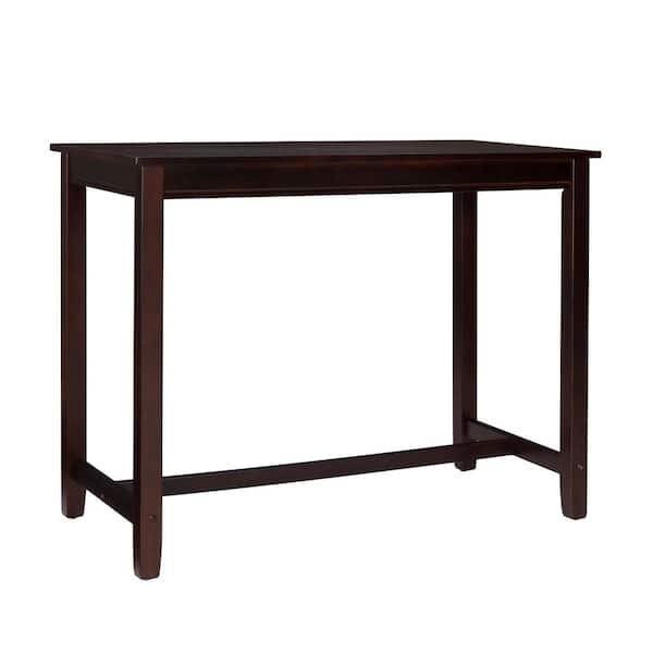 Linon Home Decor Concord Walnut Finish 47.25" x 23.75" x 36"H Counter Height Pub Table