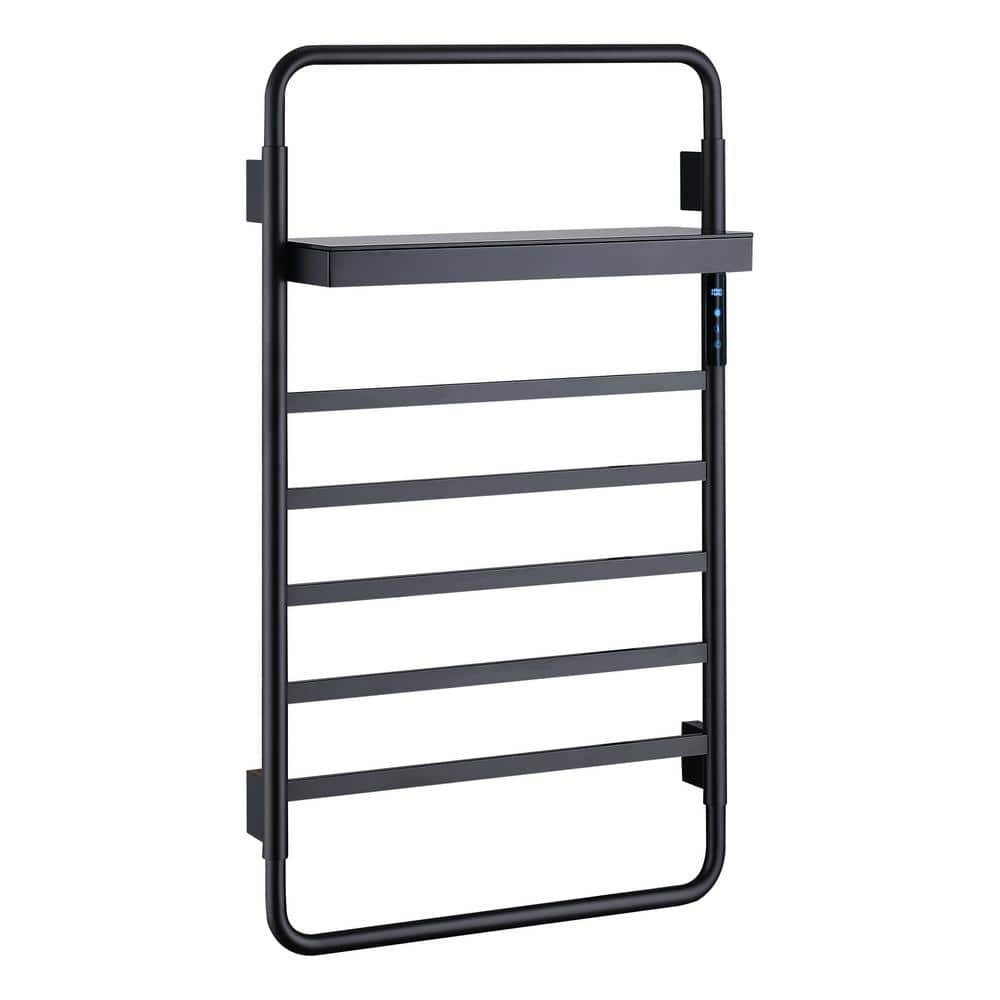 5-Bar Stainless Steel Electric Plug-in with Hardwired kit and shelf Towel W