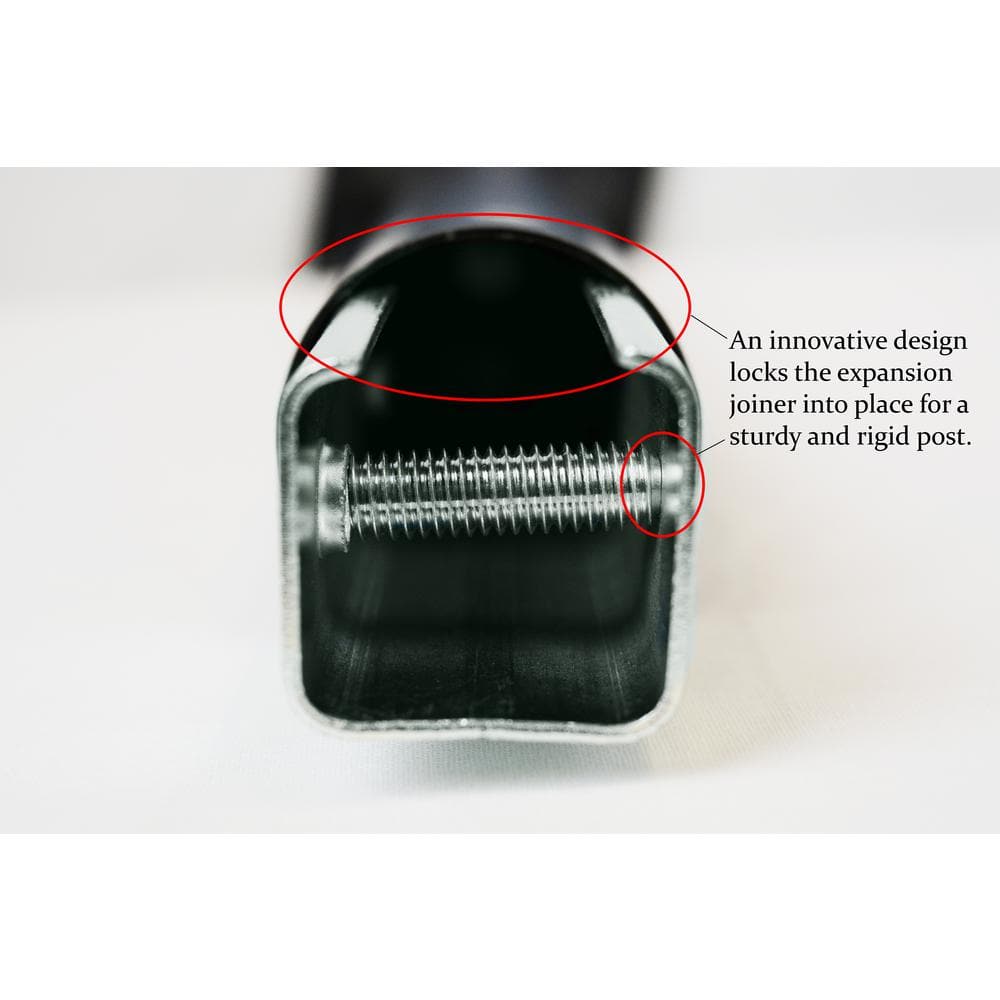 Black Steel Post Mount Mailbox and Post Kit