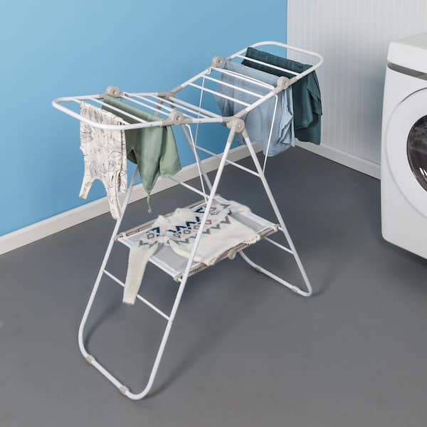 Clothes Drying Rack, Foldable 2-Level Stable Indoor Airer, Free