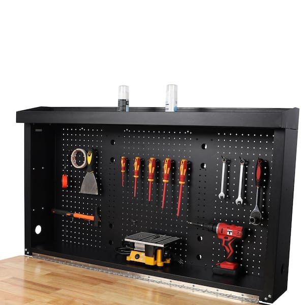 Indomitus Robust Wall Mounted Tool Rack Foldable Workbench 32.5 in