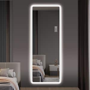 22 in. W x 65 in. H Full Length Mirror Lighted Vanity Body Mirror LED Mirror Wall-Mounted Mirror Big Size Rounded Corner