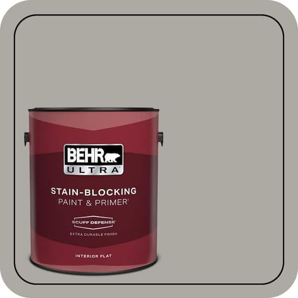 BEHR ULTRA 1 gal. #PPU24-10 Downtown Gray Extra Durable Flat Interior Paint & Primer