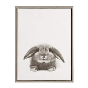 24 in. x 18 in. "Rabbit" by Tai Prints Framed Canvas Wall Art