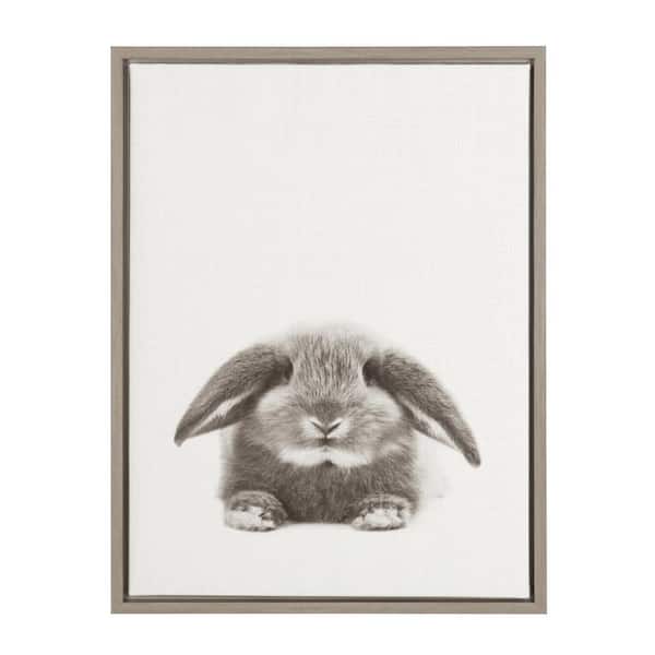 Kate and Laurel 24 in. x 18 in. "Rabbit" by Tai Prints Framed Canvas Wall Art
