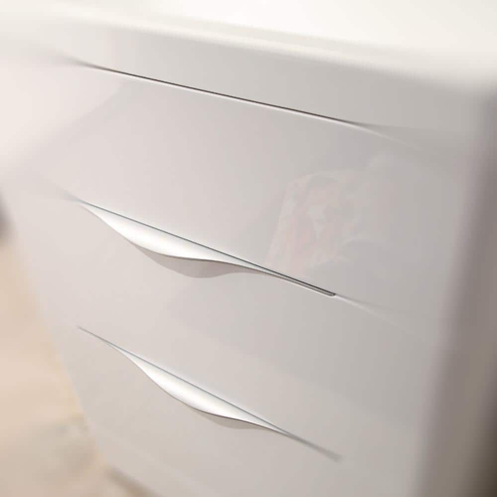 Milano 26" Glossy White Engineered Wood Vanity with Acrylic Sink