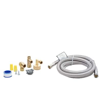 6 ft. Stainless Steel Dishwasher Installation Kit No Cord