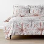 Cstudio Home Tie Dye 3-Piece Multicolored Geometric Organic Cotton Percale Queen Duvet Cover Set