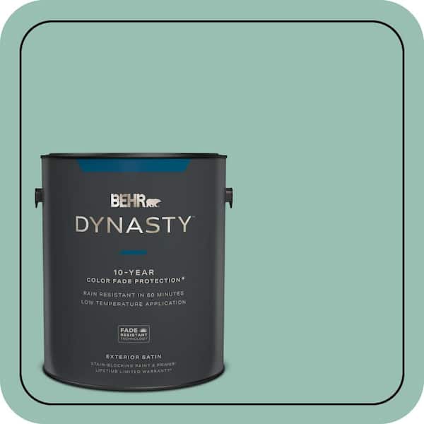 BEHR DYNASTY 1 gal. #PPU12-07 Spring Stream Satin Enamel Exterior Stain-Blocking Paint & Primer