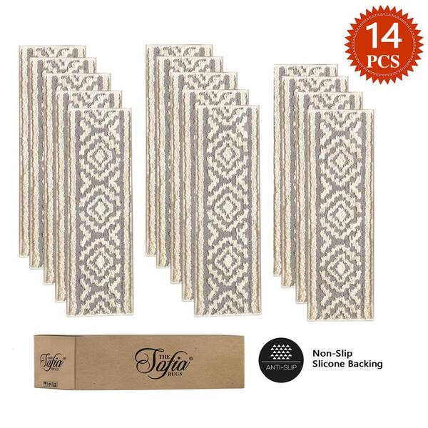 THE SOFIA RUGS Sofihas Indoor Rug Set Geometric Non-Slip 30x30in