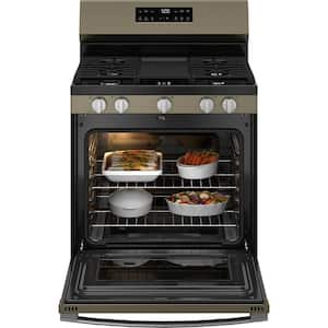 30 in. 5-Burners Free-Standing Gas Range in Slate with Crisp Mode