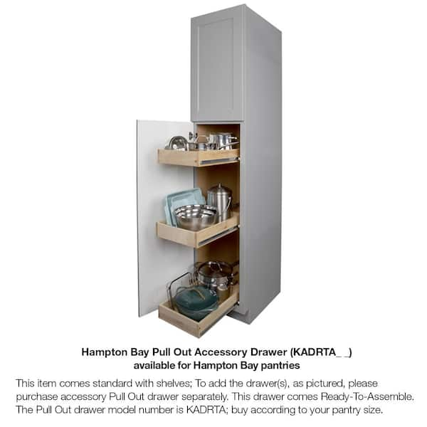 Hampton Bay KWFC1830-DV Shaker Assembled 18x30x12 in. Wall Flex Kitchen Cabinet with Shelves and Dividers in Dove Gray