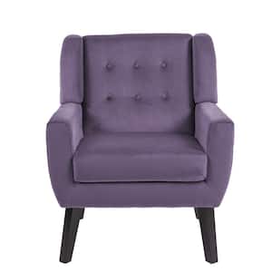 Uixe Light Blue Linen Arm Chair (Set of 1) IDF-SF0003-LB - The