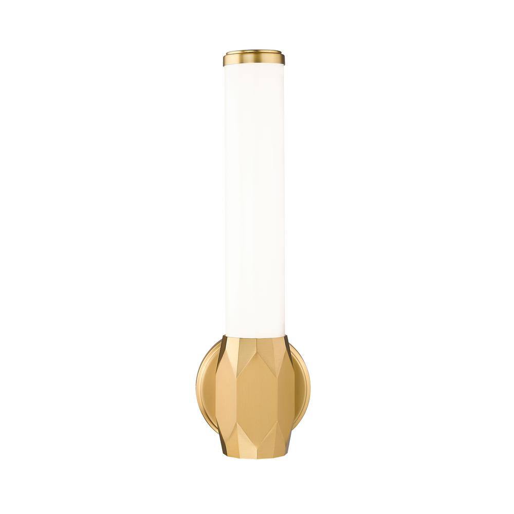 Modern Gold Dimmable 16" Wall Sconce with Prism Holder