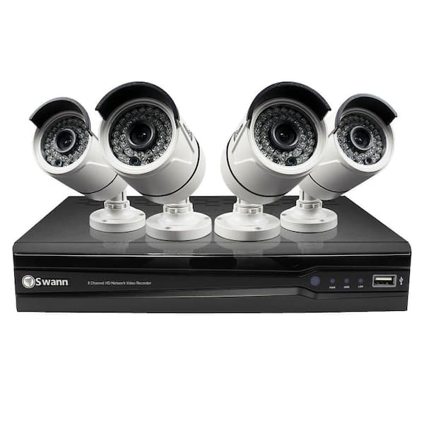 Swann 8-Channel 1280TVL 1080p 2TB Hard Drive Surveillance System with 3MP Network Video Recorder and 4 x NHD-815 3MP Cameras